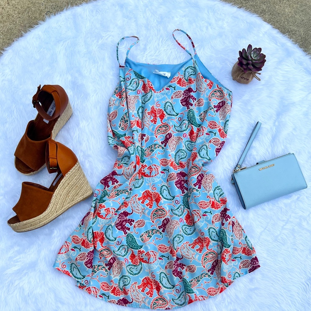 Peach Love California Paisley Elephant Dress